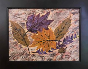 Painting of fall leaves