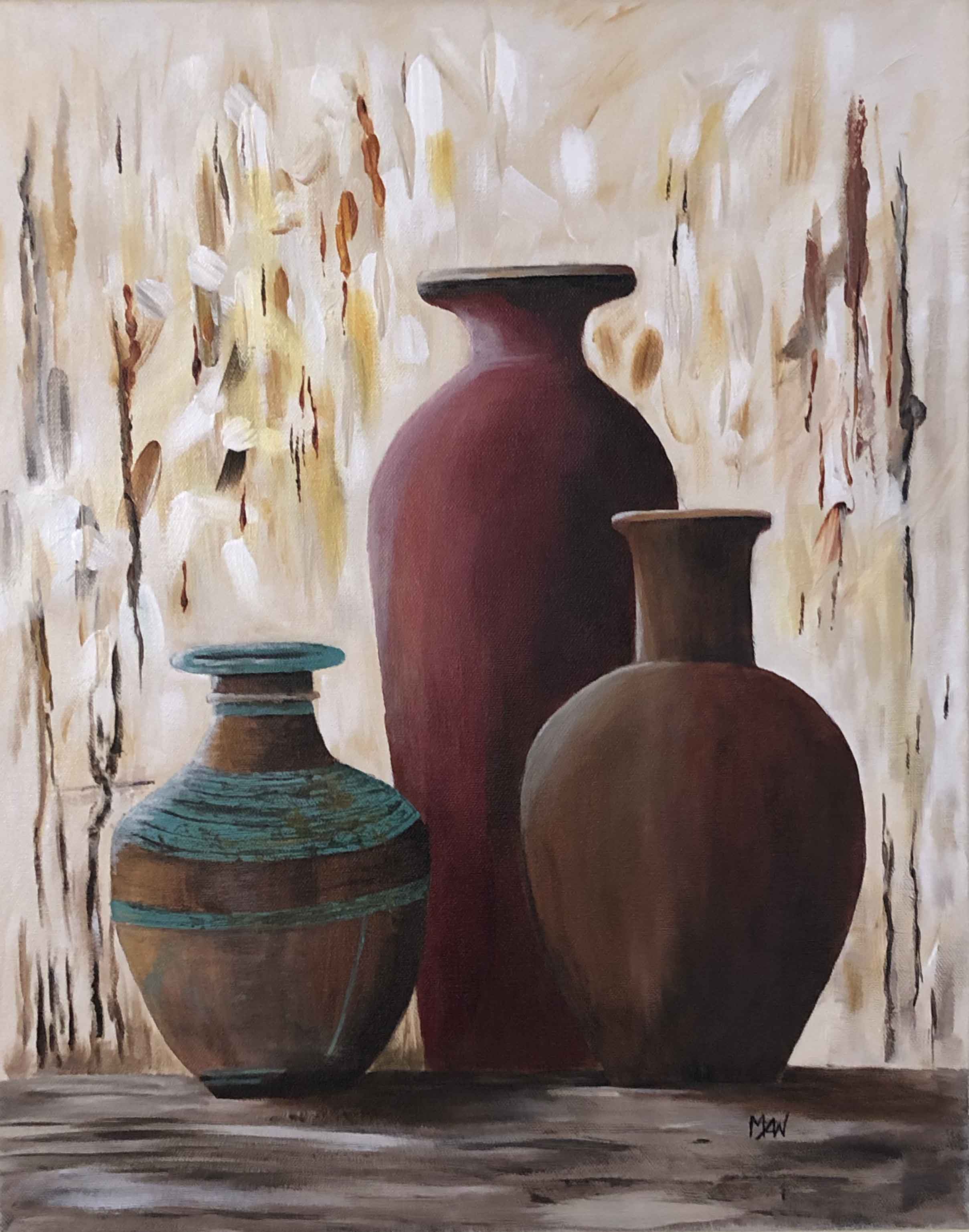 Three Pots – Art by Mary Ann White