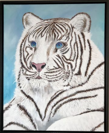 Painting of White Tiger